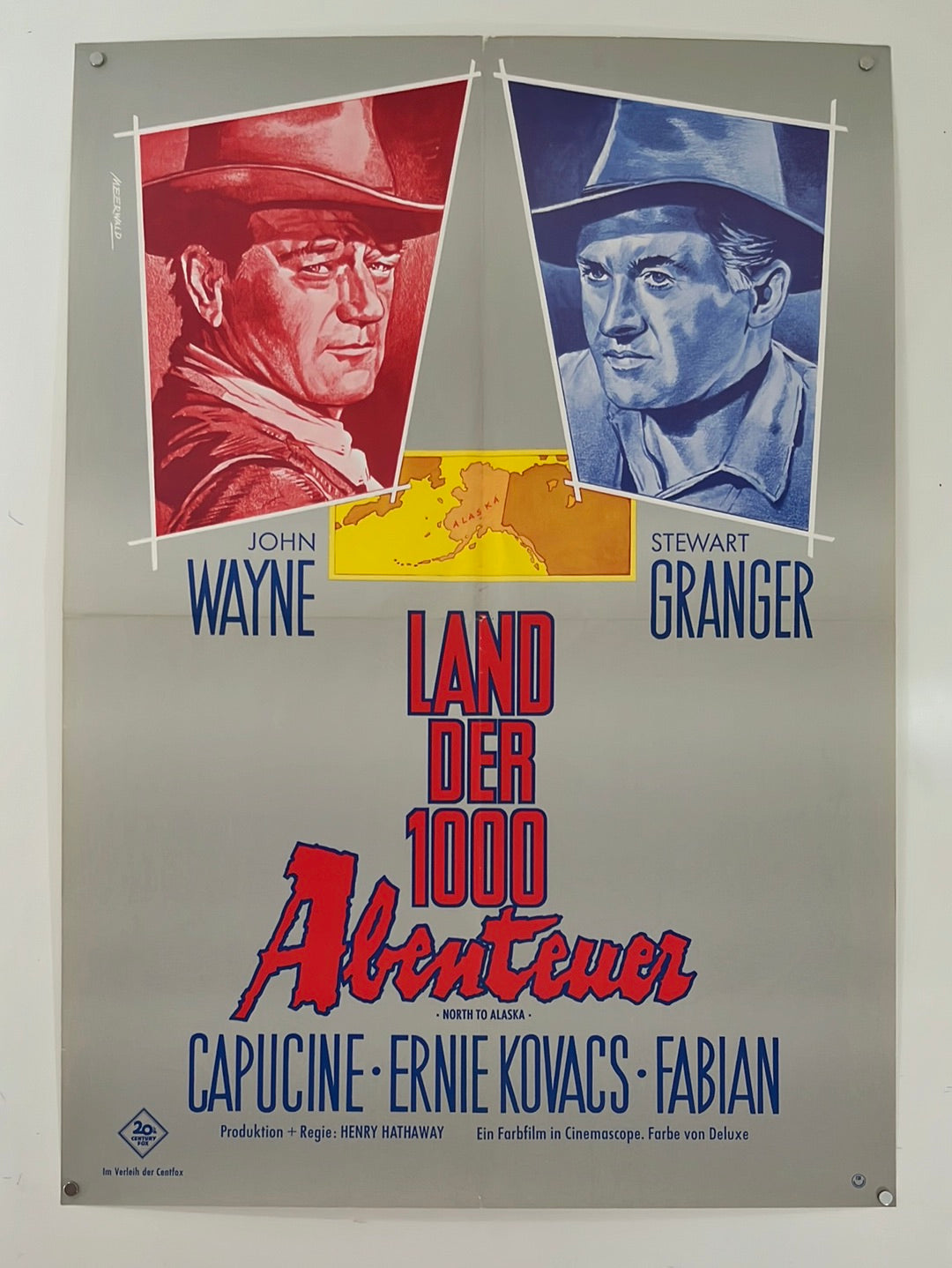 North To Alaska - Land Der 1000 Abenteuer (1960) Original German A1 Cinema Poster