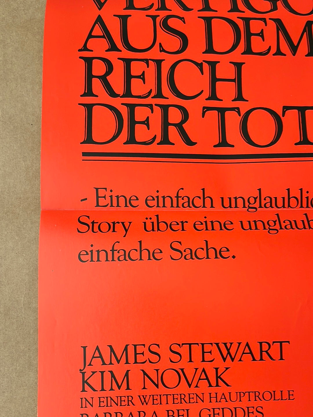 Vertigo (1983 Re-Release) Original German A1 Cinema Poster