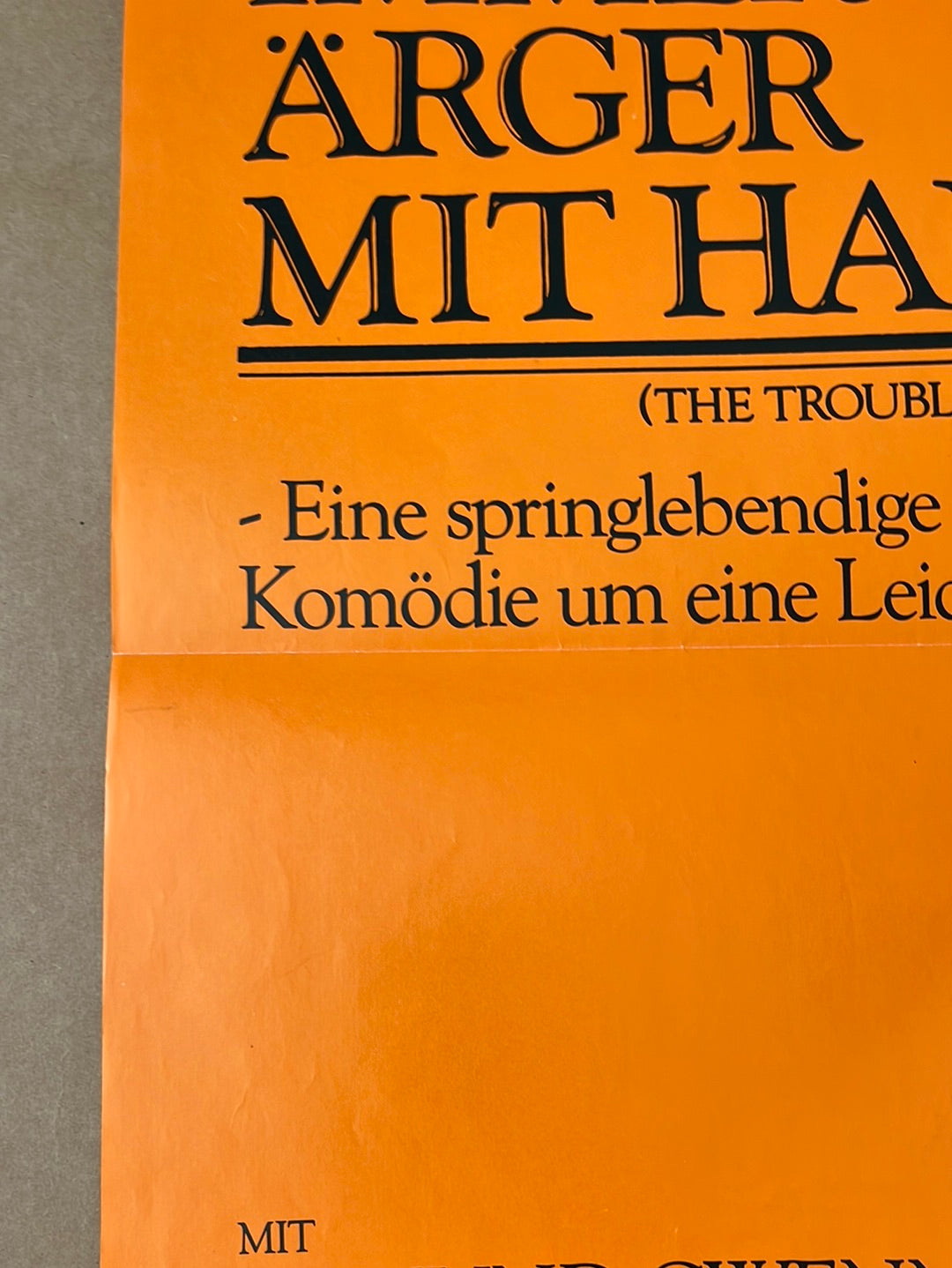 The Trouble With Harry (1983 Re-Release) Original German A1 Cinema Poster