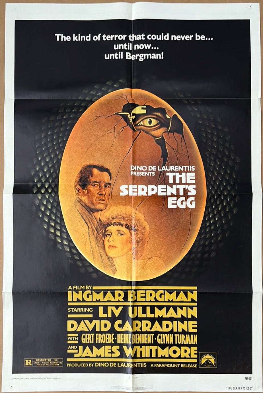 The Serpent's Egg (1978) Original US One Sheet Cinema Poster