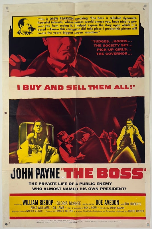 The Boss (1956) Original US One Sheet Cinema Poster