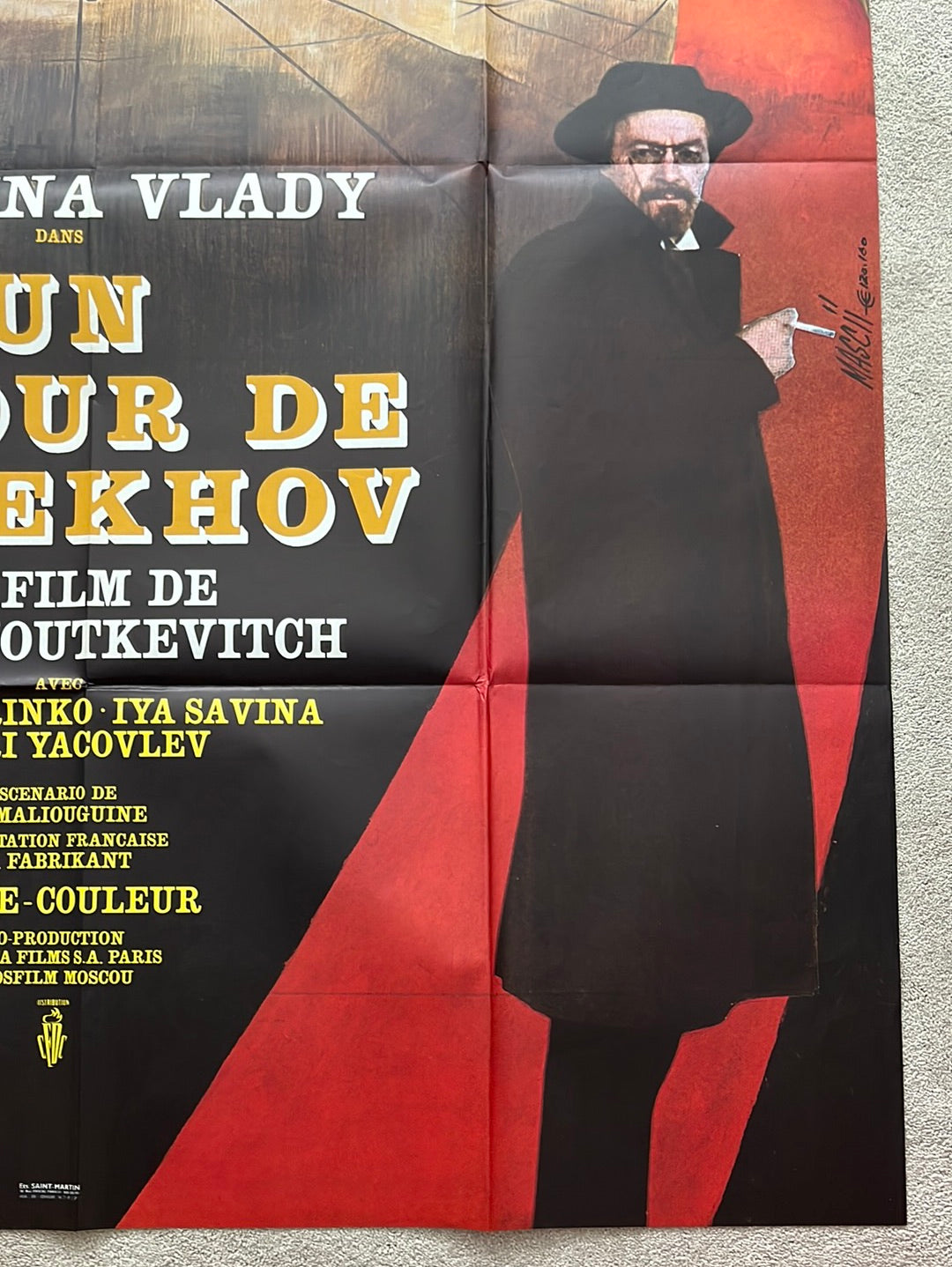 Un Amour De Tchekhov (1972) Original French One Panel Cinema Poster