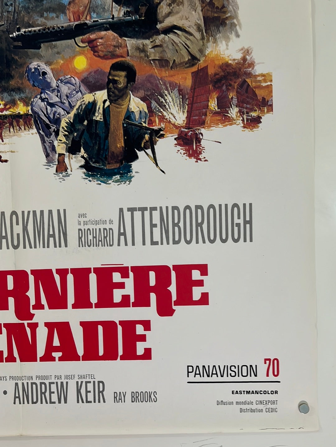 The Last Grenade - La Derniere Grenade (1970) Original French Affiche Cinema Poster
