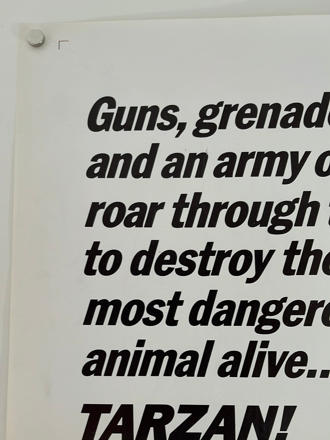 Tarzan’s Deadly Silence (1970) Original US One Sheet Cinema Poster