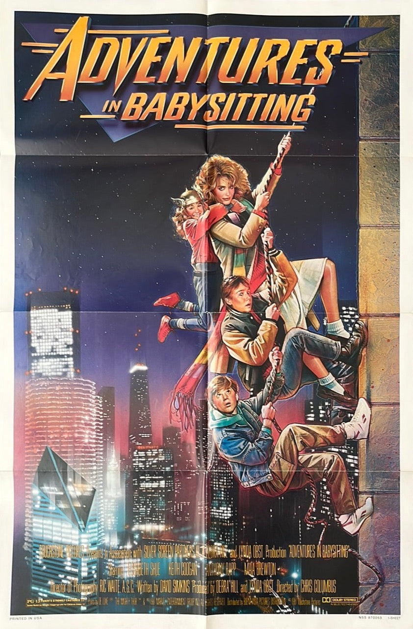 Adventures In Babysitting (1987) Original US One Sheet Movie poster Elizabeth Shue