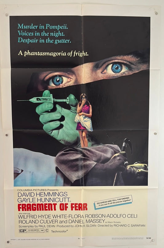 Fragment Of Fear (1970) Original US One Sheet Cinema Poster