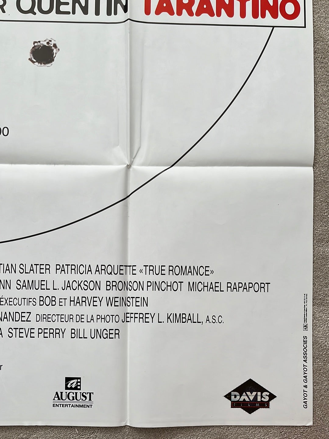 True Romance (1993) Original French One Panel Cinema Poster