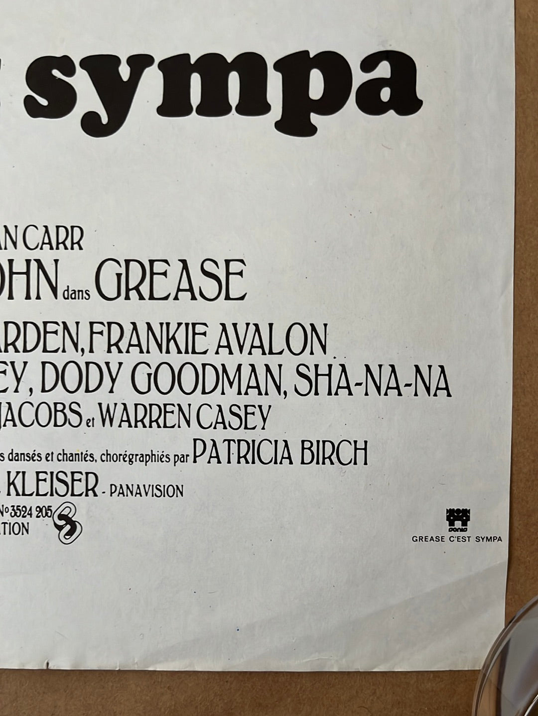 Grease (1978) Original French 'Petite' Cinema Poster