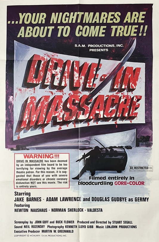 Drive-In Massacre Original US One Sheet Cinema Poster