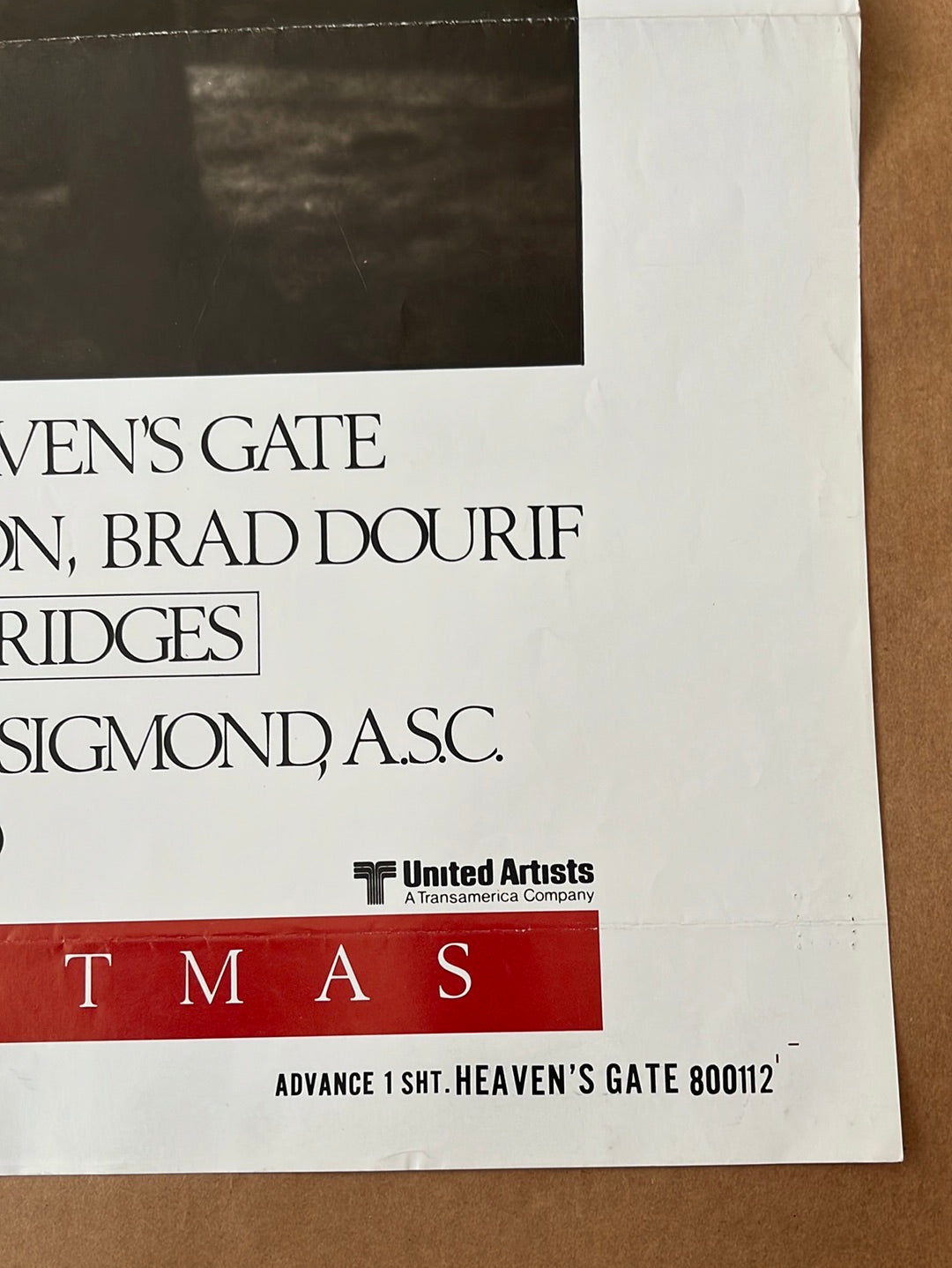 Heaven's Gate (1980) Original US One Sheet Cinema Poster