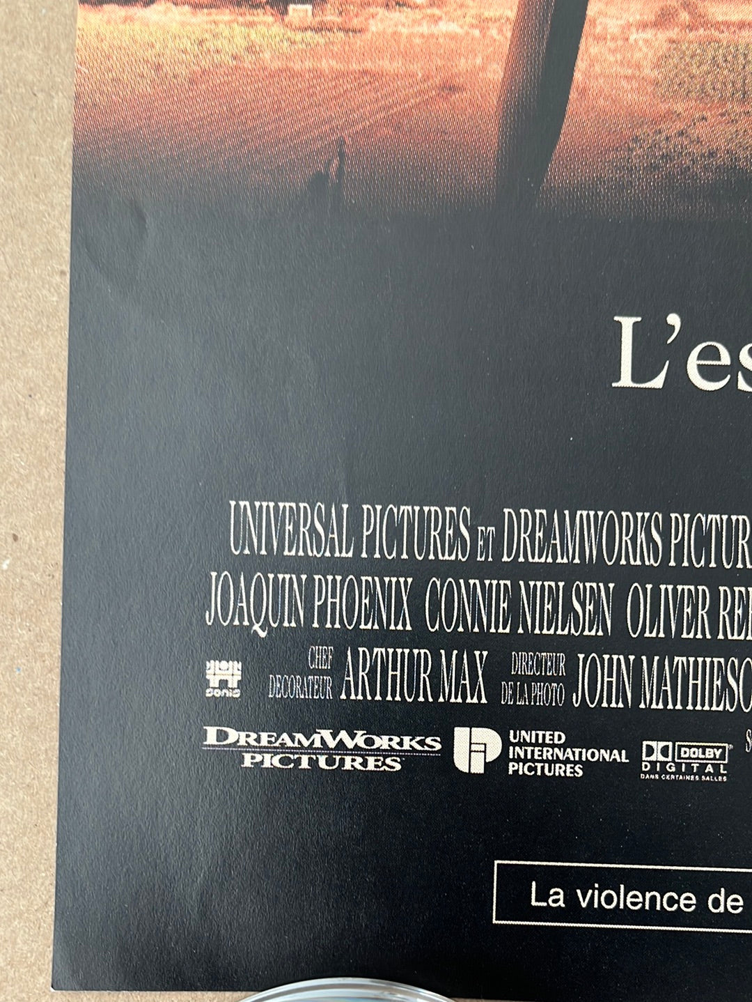 Gladiator (2000) Original French 'Petite' Cinema Poster