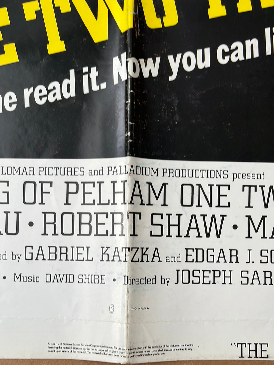 The Taking Of Pelham One Two Three (1974) Original US One Sheet Cinema Poster