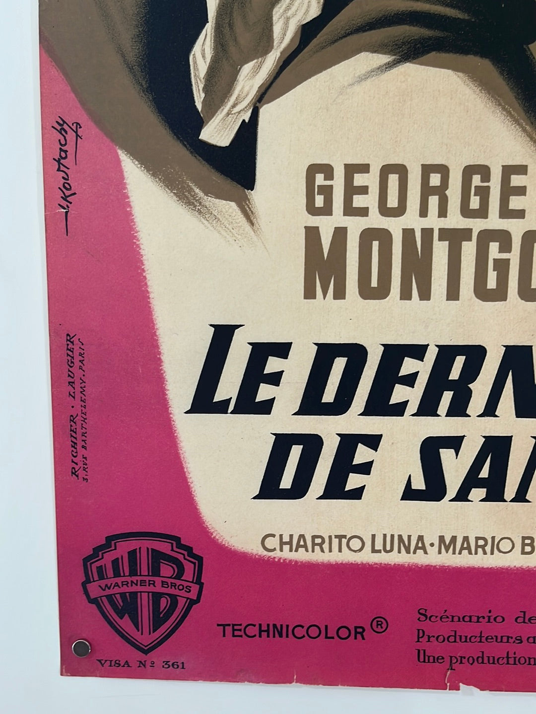 The Steel Claw - Le Dernier Train De Santa Cruz (1961) Original French Affiche Cinema Poster