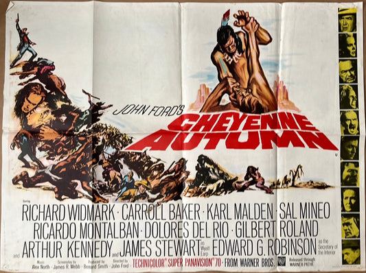 Cheyenne Autumn (1964) Original UK Quad Cinema Poster