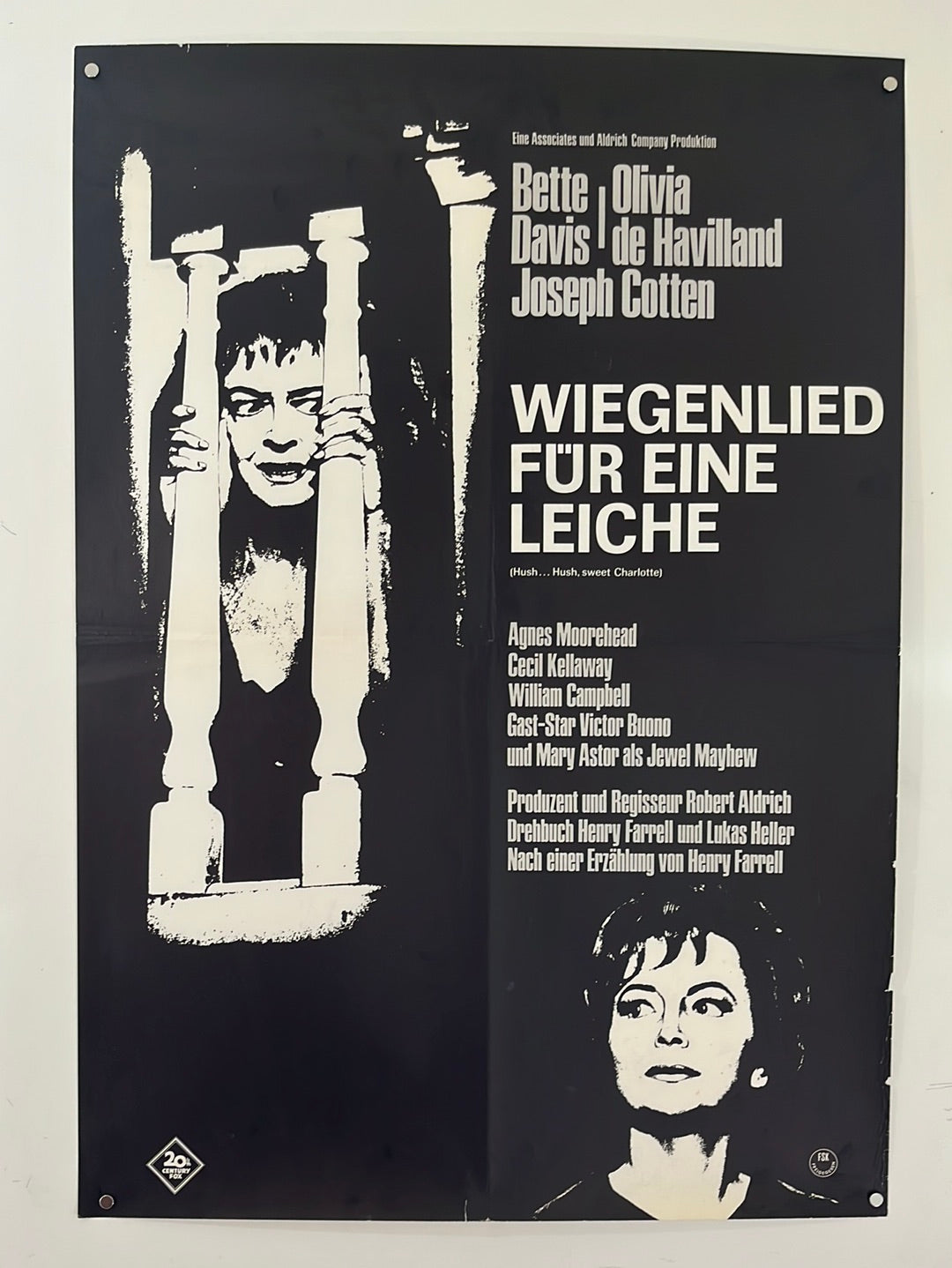 Hush Hush Sweet Charlotte (1965) Original German A1 Movie Poster