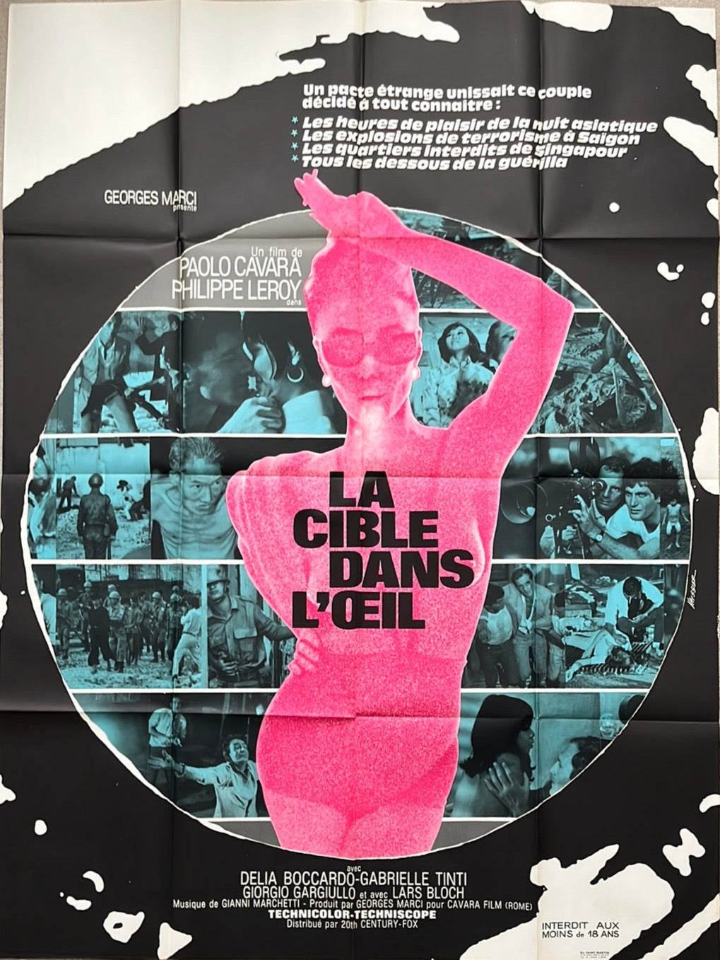 La Cible Dans L'Oeil Original French One Panel Cinema Poster