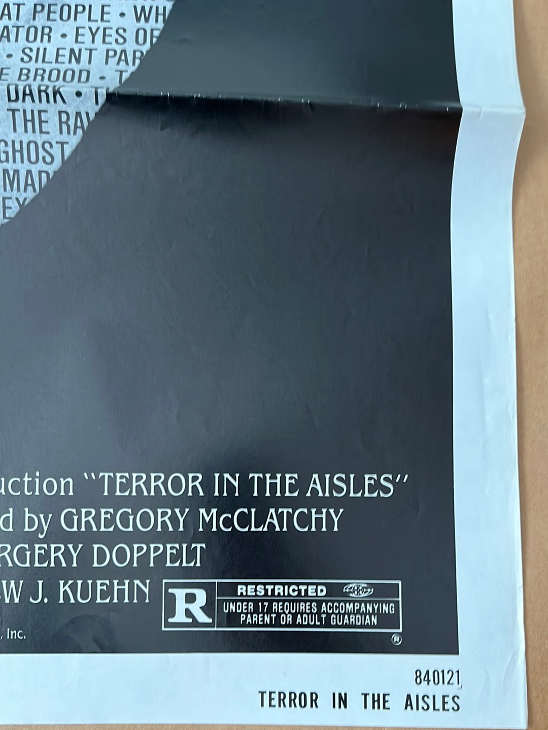 Terror In The Aisles (1984) Original US One Sheet Cinema Poster