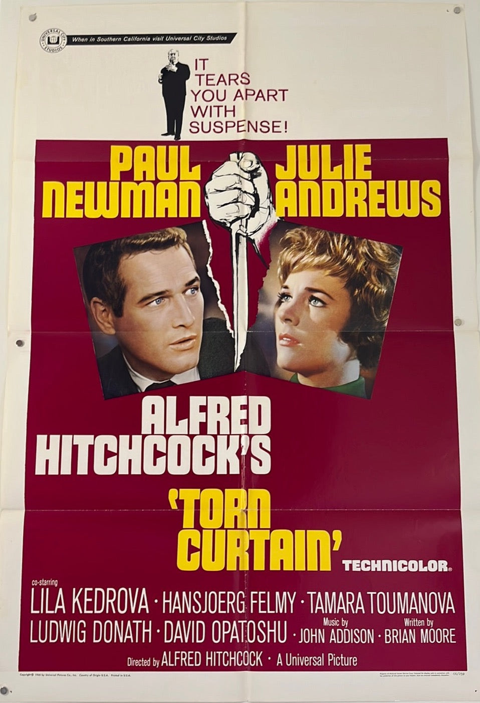 Torn Curtain (1966) Original US One Sheet Cinema Poster