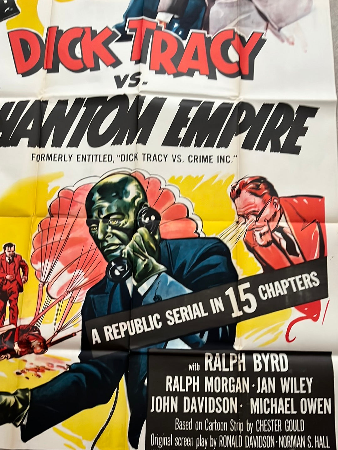 Dick Tracy vs. Phantom Empire (1952 Re-Release) Original US Three Sheet Cinema Poster