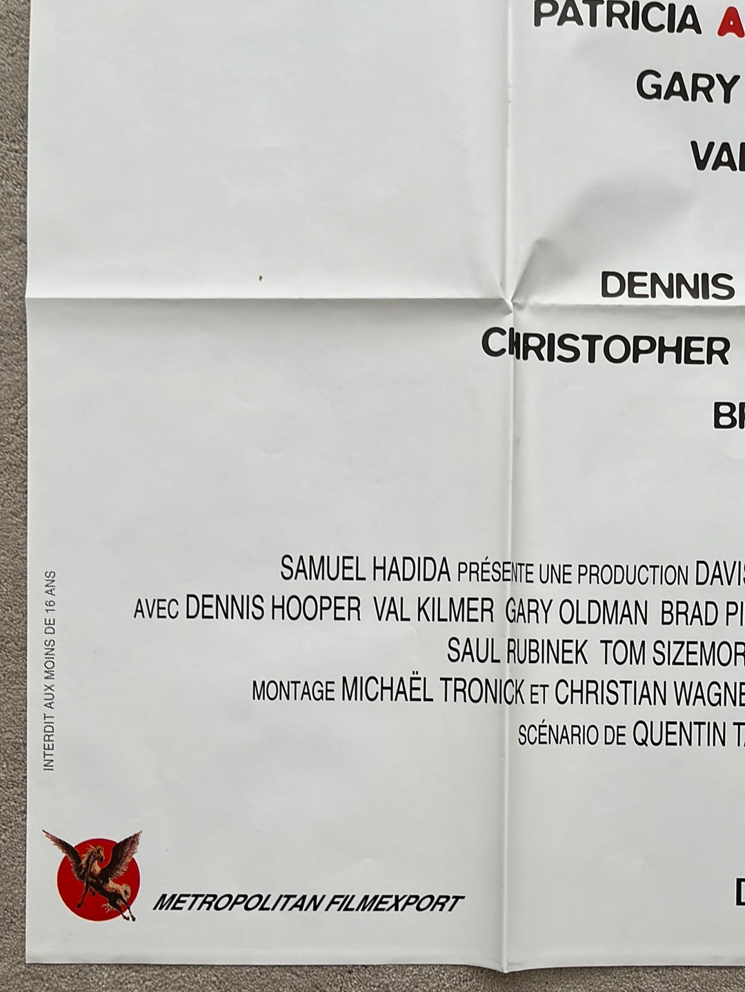 True Romance (1993) Original French One Panel Cinema Poster