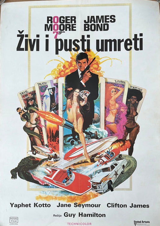 Live And Let Die Original Yugoslavian Cinema Poster