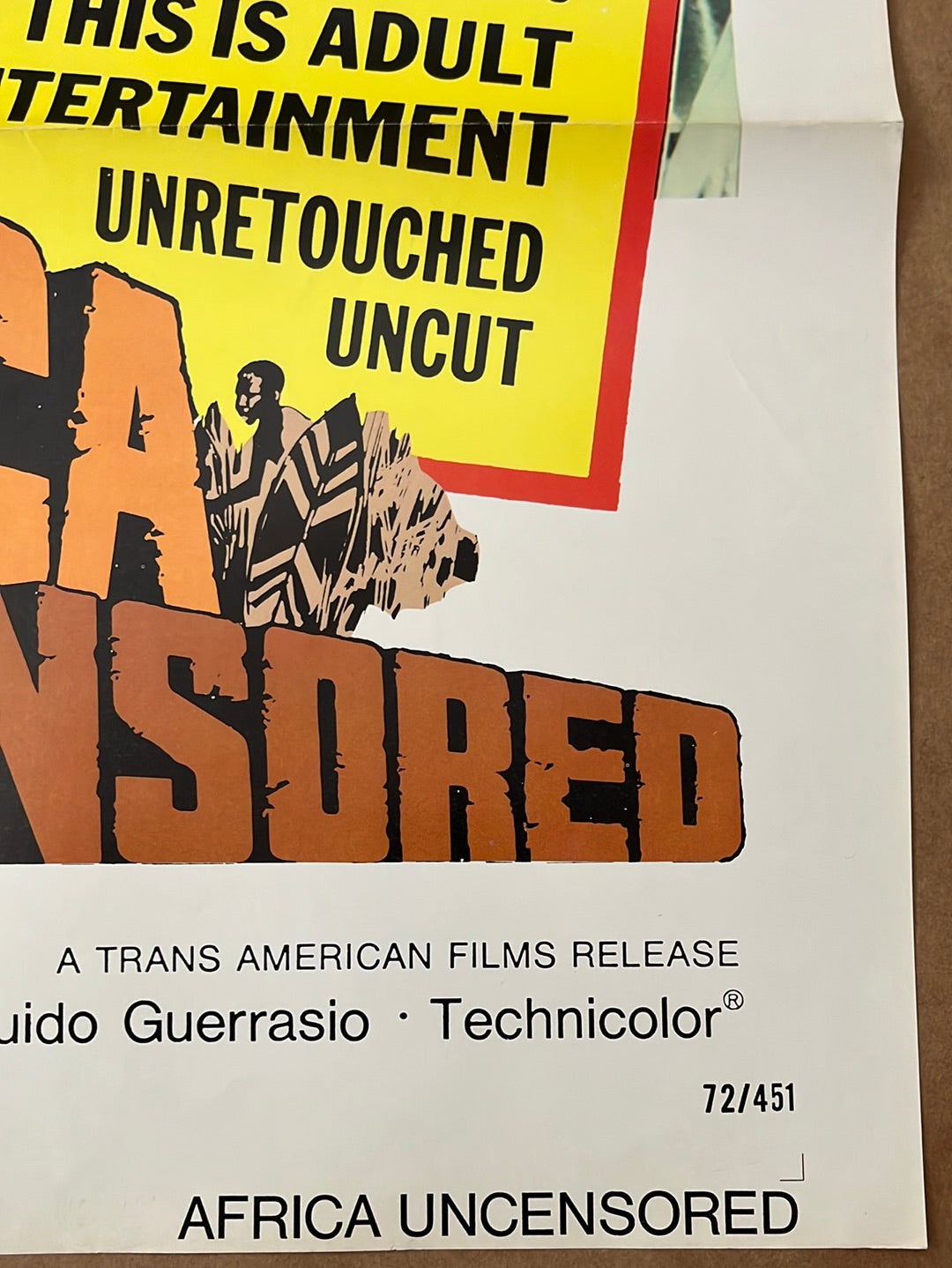 Africa Uncensored (1972) Original US One Sheet Cinema Poster