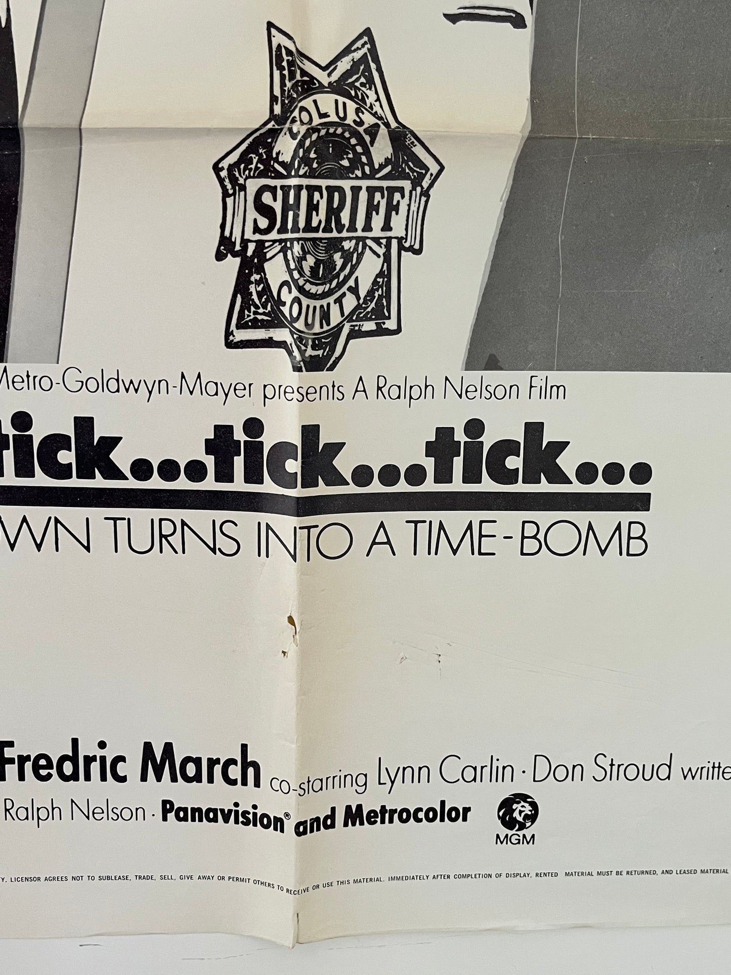 Tick Tick Tick (1970) Original US One Sheet Cinema Poster