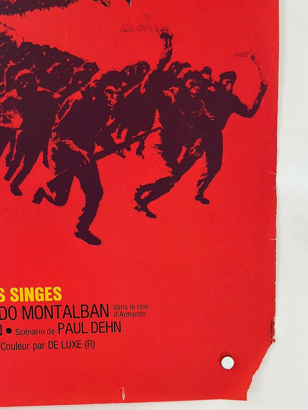 Conquest Of The Planet Of The Apes - La Conquete De La Planete Sed Singes (1972) Original French Affiche Cinema Poster