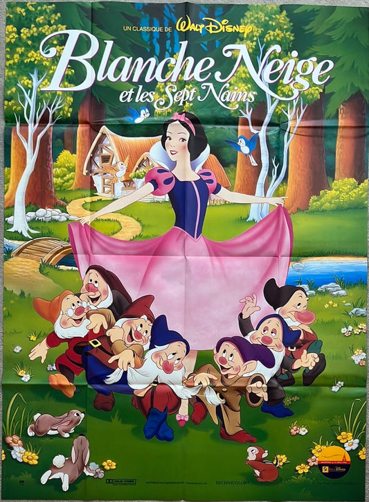 Snow White And The Seven Dwarfs Original French One Panel Cinema Poster