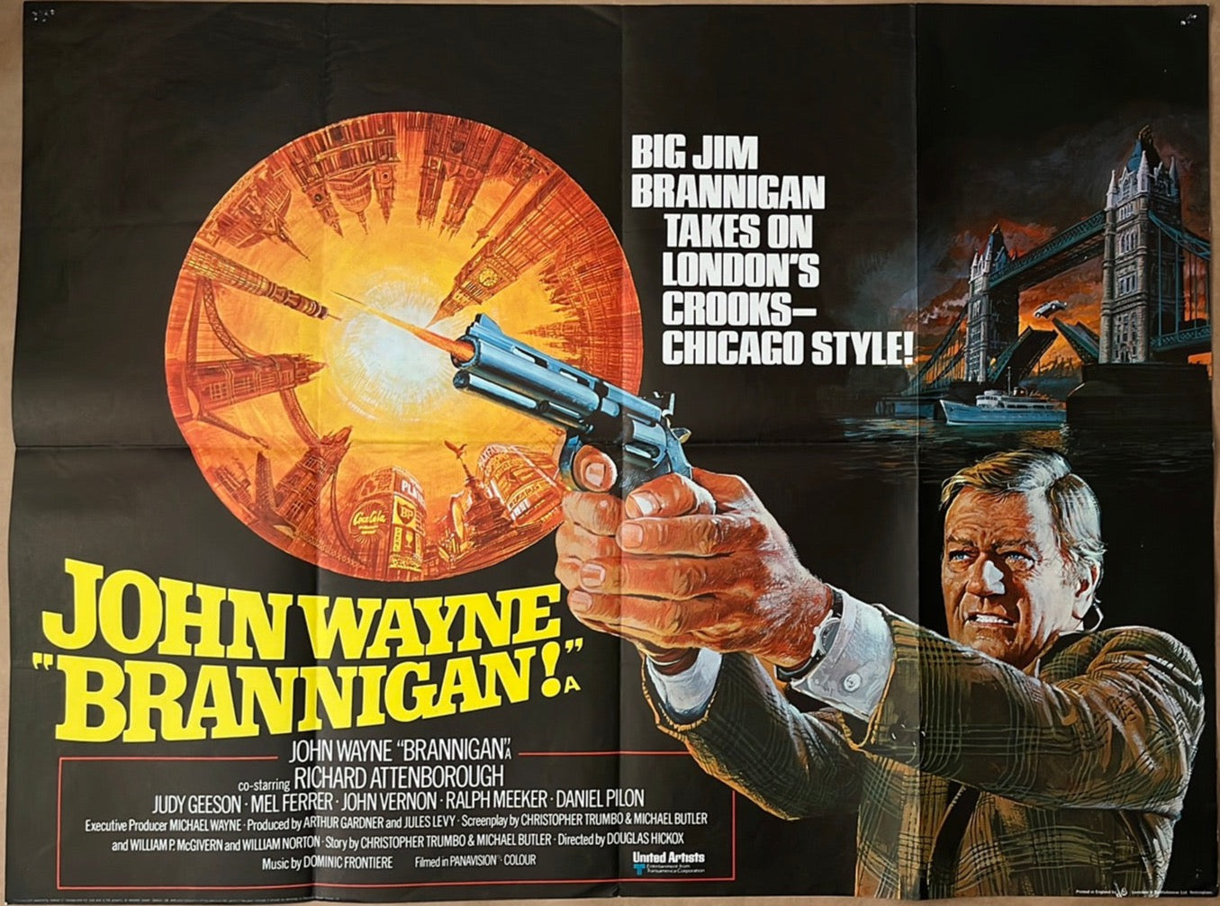 Brannigan (1975) Original UK Quad Cinema Poster