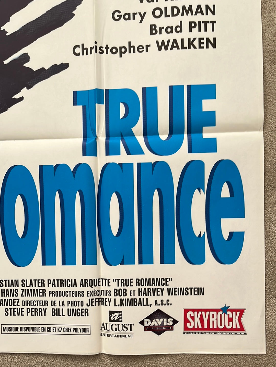 True Romance (1993) Original French One Panel Cinema Poster