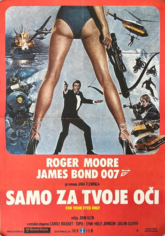 For Your Eyes Only Original Yugoslavian Cinema Poster