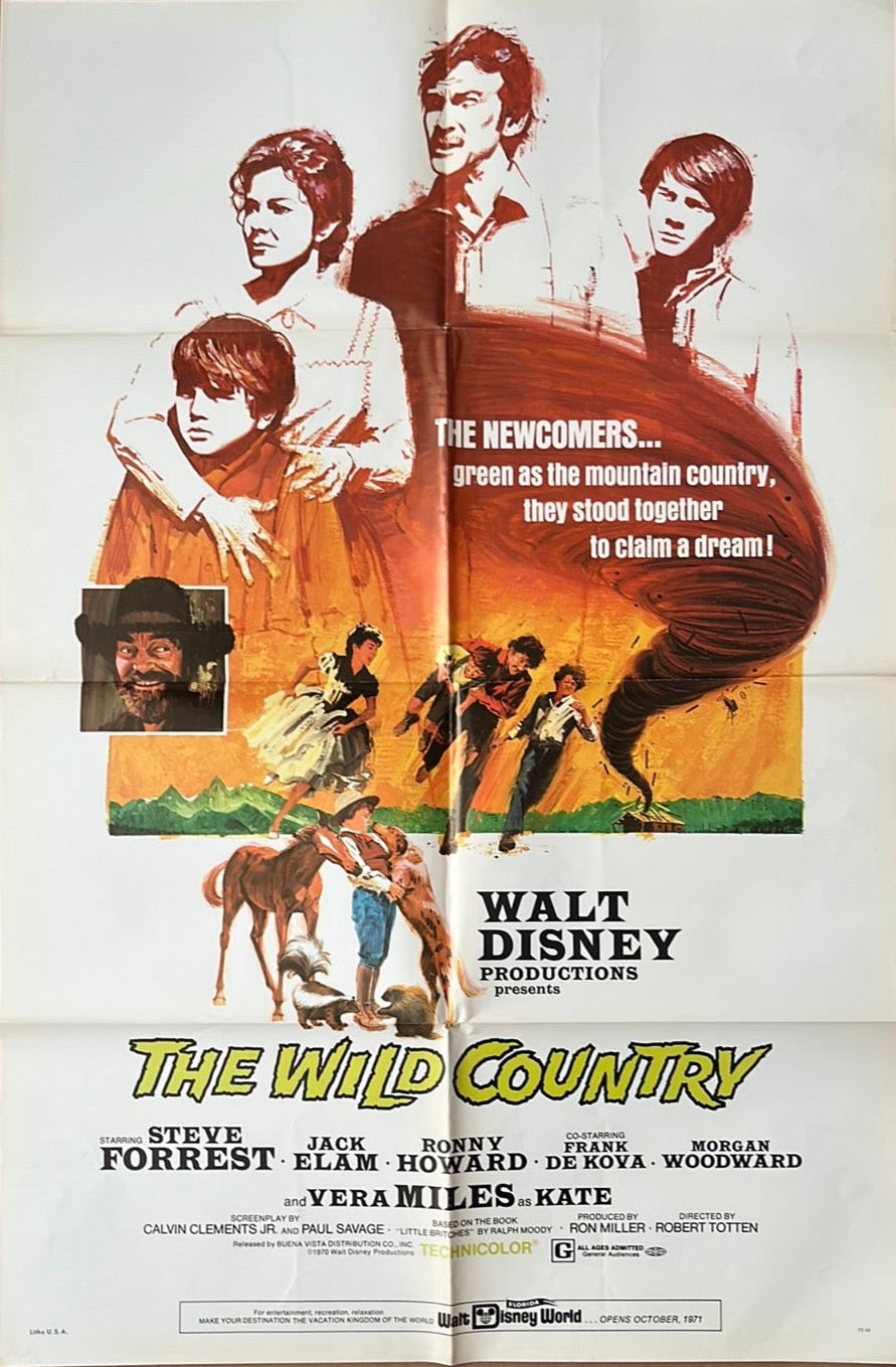 The Wild Country Original US One Sheet Cinema Poster Walt Disney