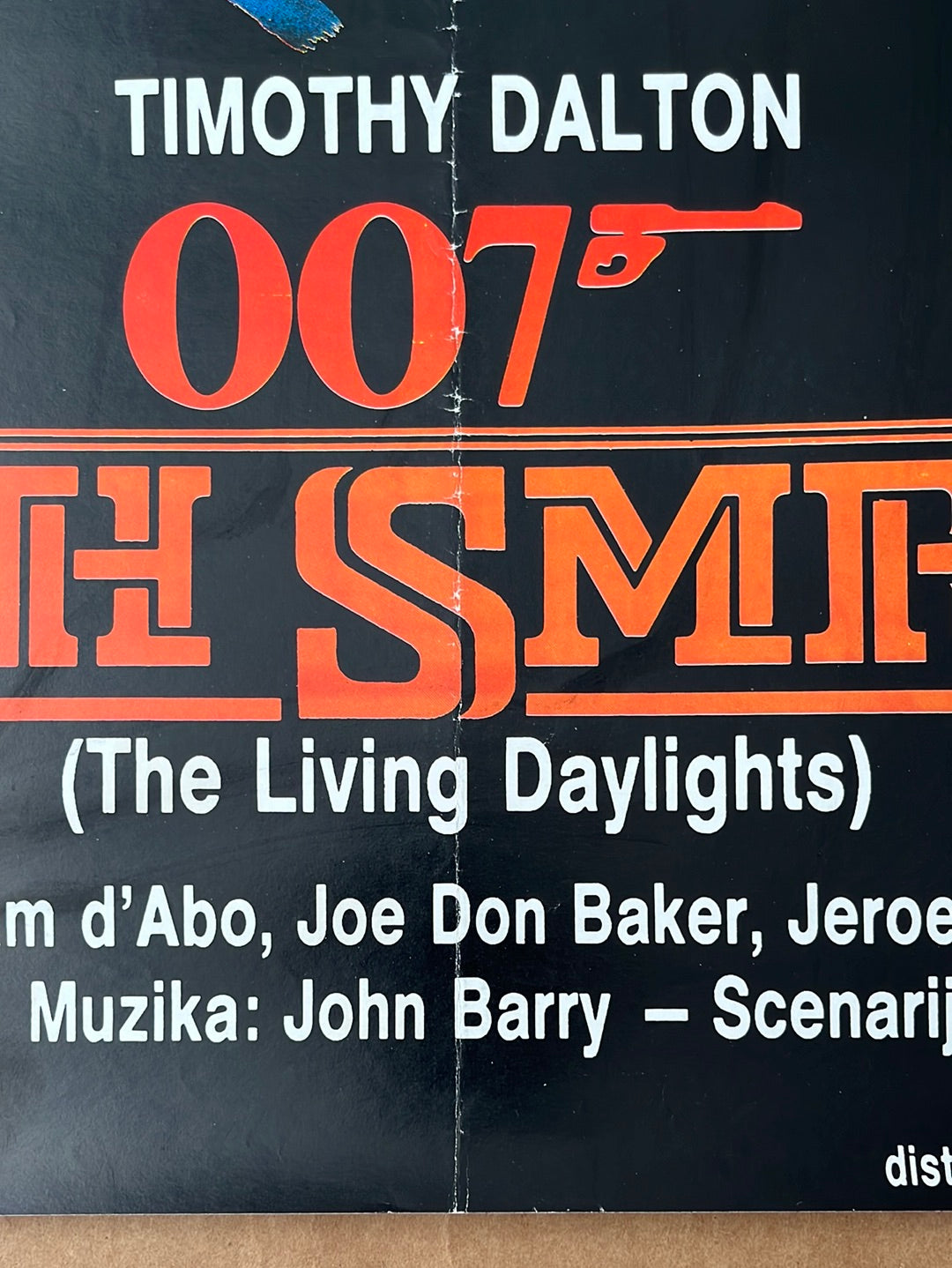 The Living Daylights (1987) Original Yugoslavian Cinema Poster