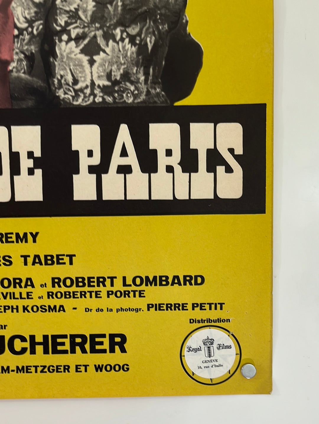 Pavements Of Paris - Le Pave De Paris (1961) Original French Affiche Cinema Poster