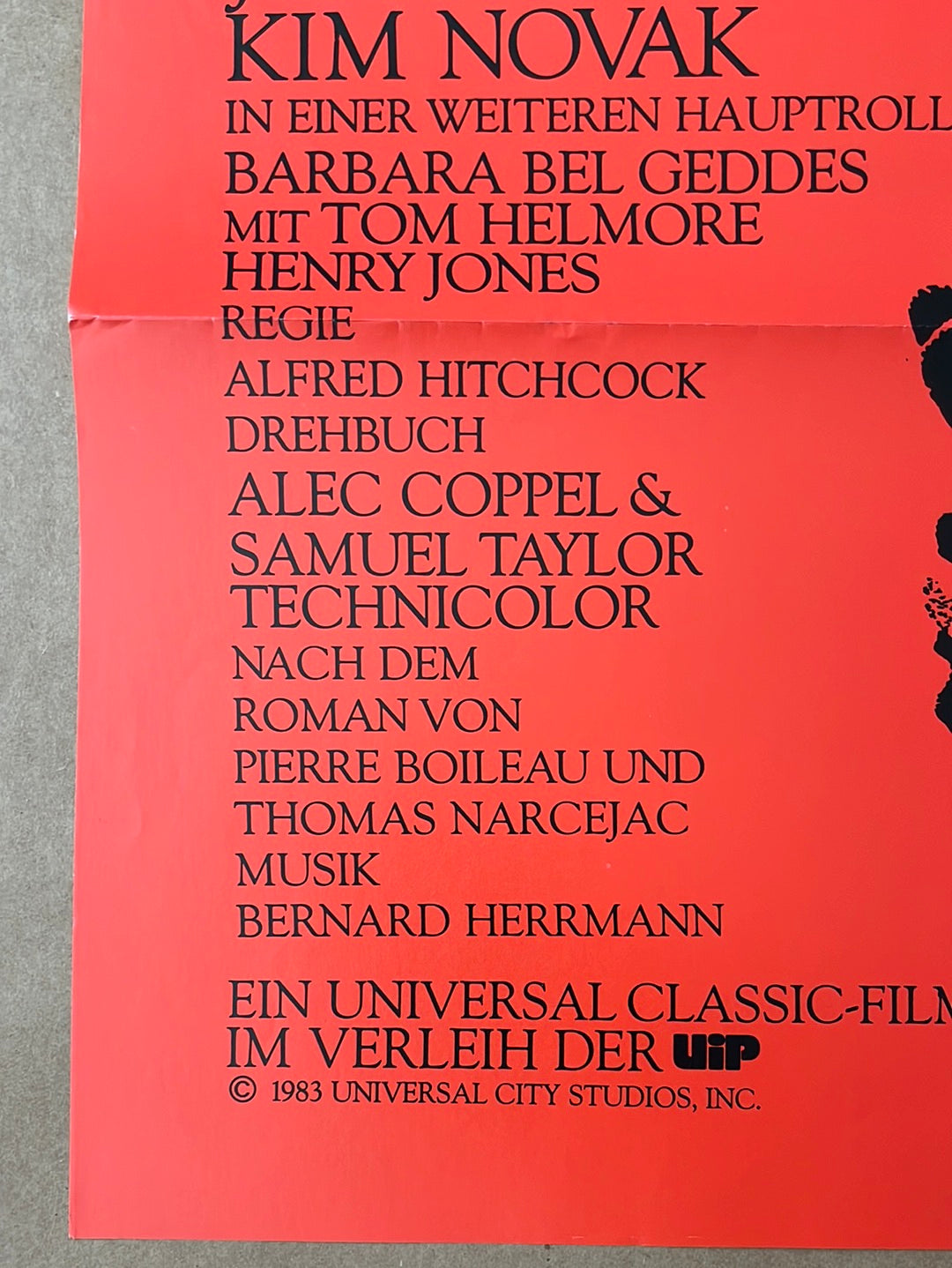 Vertigo (1983 Re-Release) Original German A1 Cinema Poster