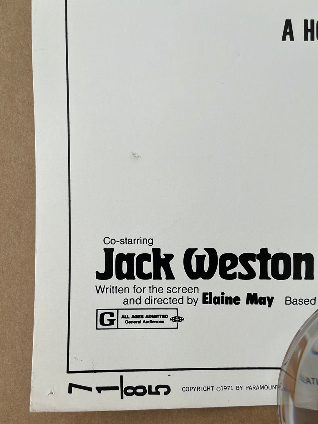 A New Leaf (1971) Original US Insert Cinema Poster