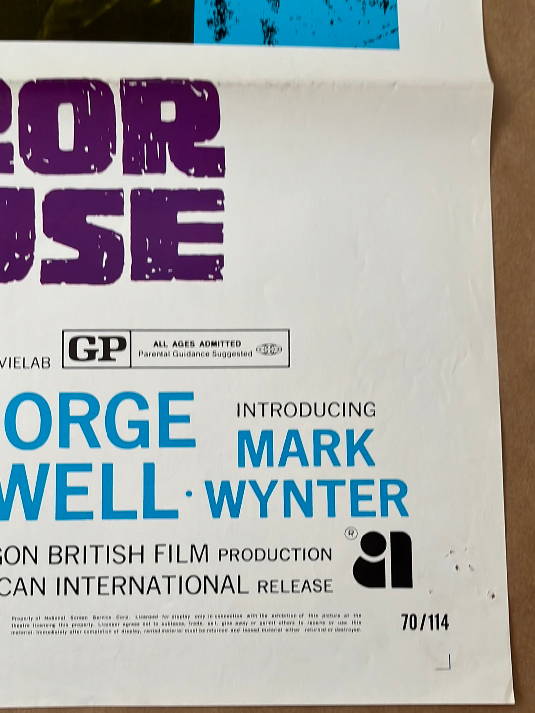 Horror House (1970) Original US One Sheet Cinema Poster