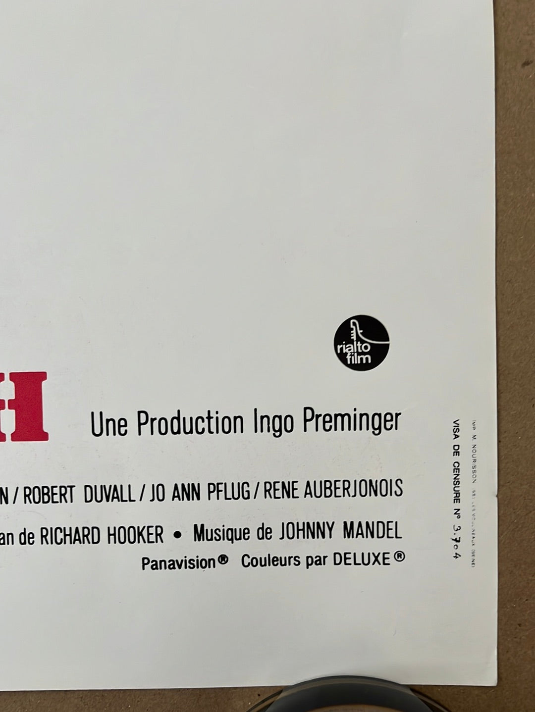 MASH (1970) Original French 'Petite' Cinema Poster