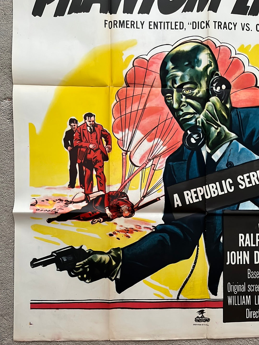 Dick Tracy vs. Phantom Empire (1952 Re-Release) Original US Three Sheet Cinema Poster