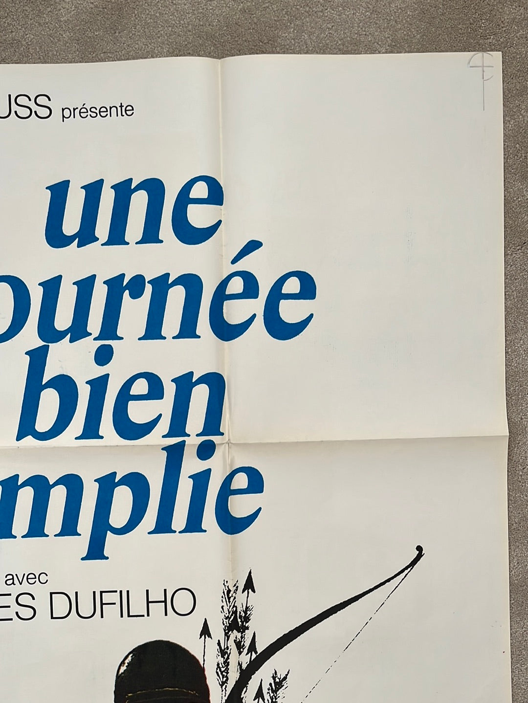 Une Journée Bien Remplie (1973) Original French One Panel Cinema Poster