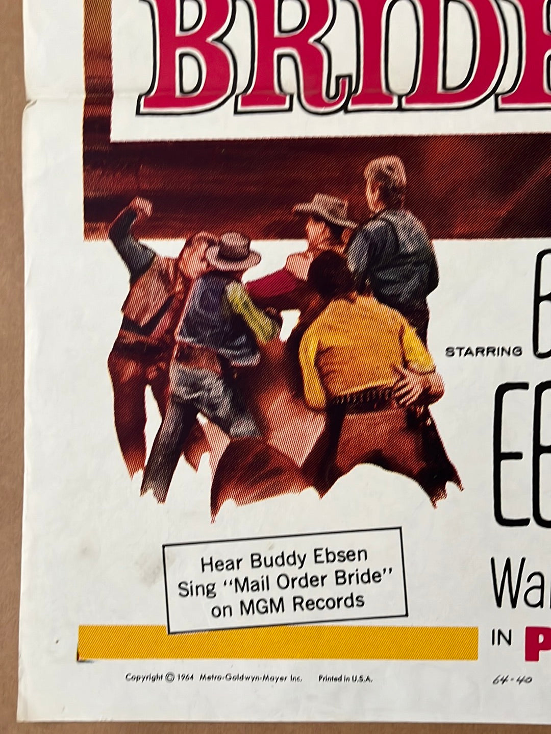 Mail Order Bride (1964) Original US One Sheet Cinema Poster