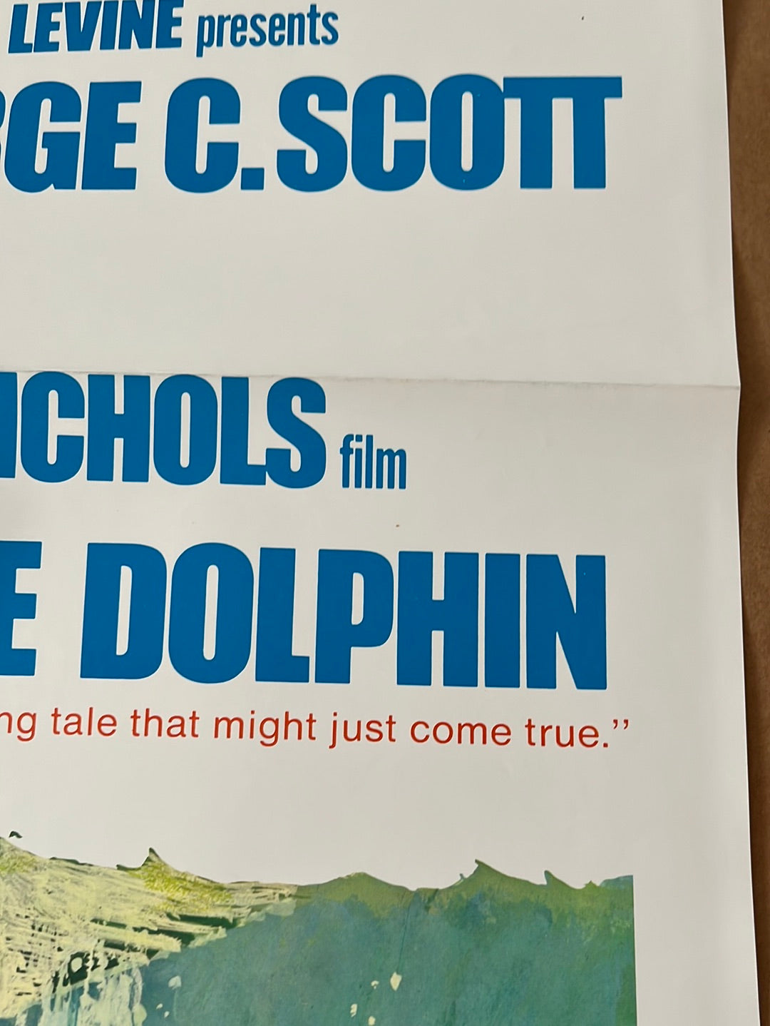 The Day Of The Dolphin (1973) Original US One Sheet Cinema Poster