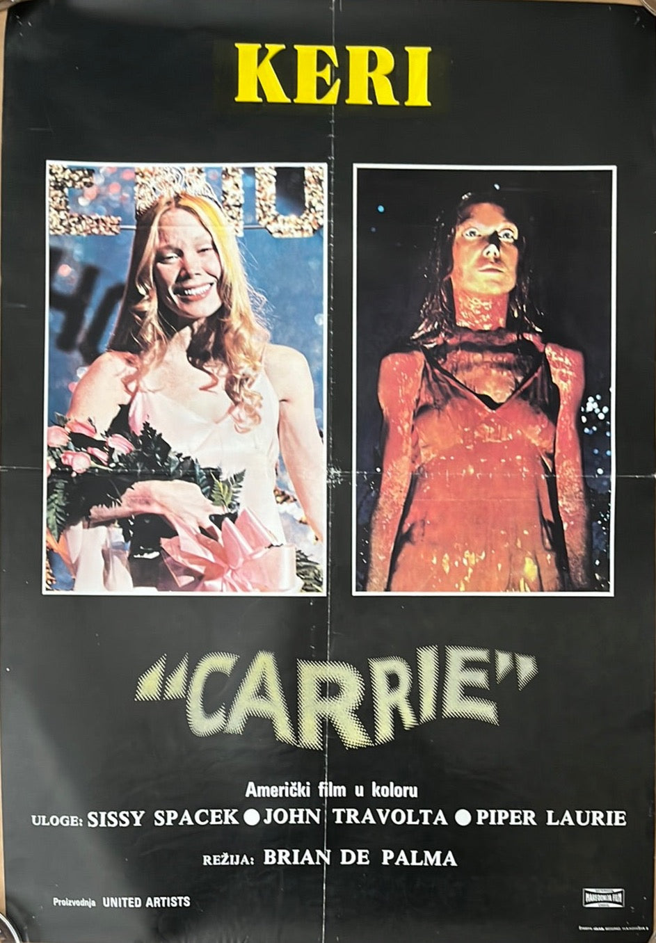 Carrie - Keri (1976) Original Yugoslavian Cinema Poster